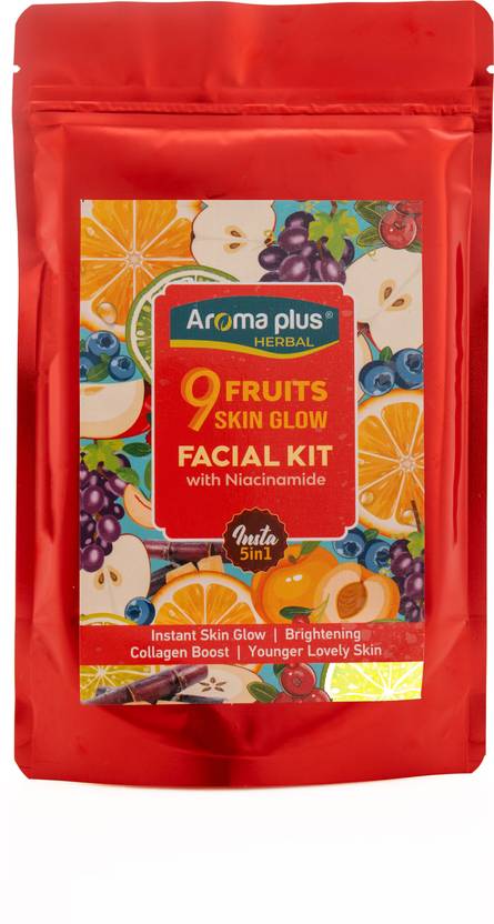 Aromaplus Herbal 9 Fruits 5-in 1 Facial Kit – Revitalizing & Nourishing