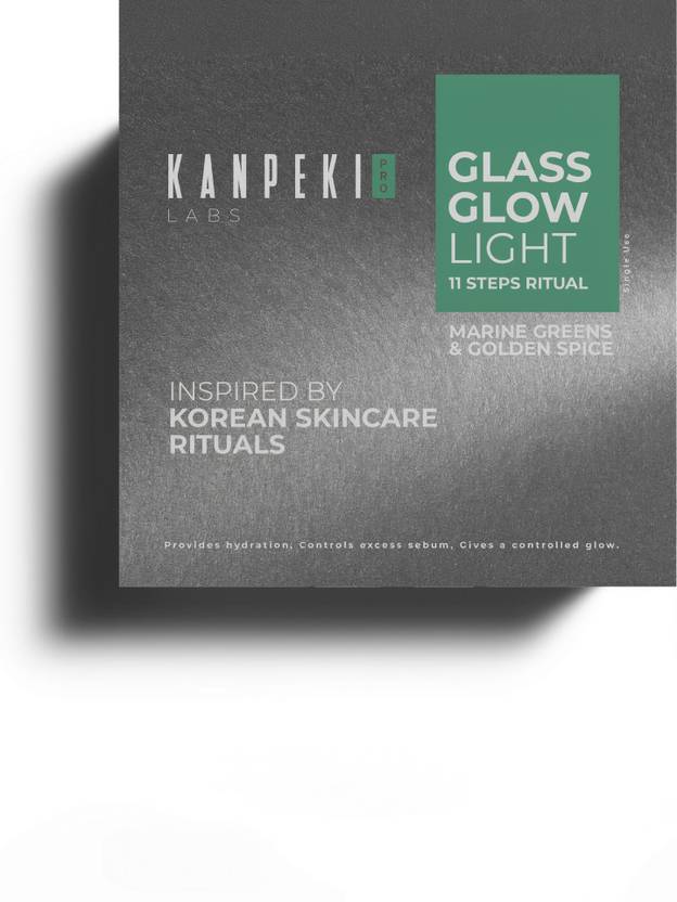 Kanpeki Glass Glow Light 11-Step Korean Facial Kit for Purifying & Radiant Skin