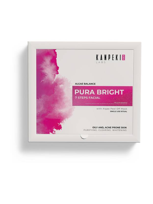 Kanpeki Pura Bright 7-Step Facial Kit | Purifying & Cleansing | With Algae Mask