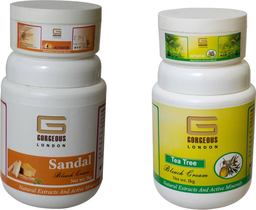 Sandal Bleach Cream 1kg and Tea Tree Bleach Cream 1kg