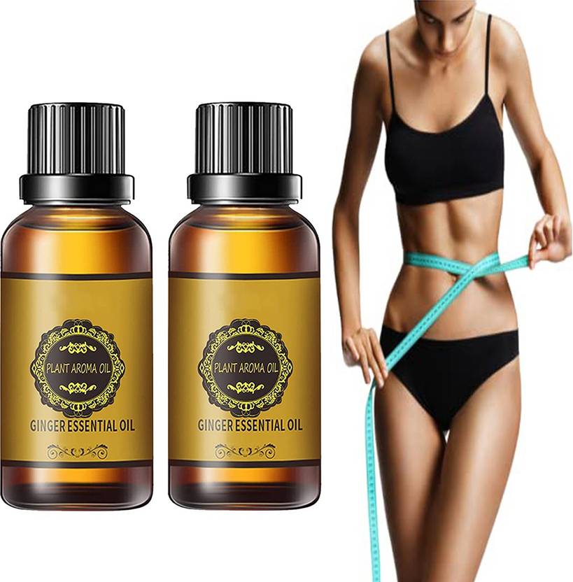 Barbers Crew Drainage Ginger Essential Oil For A Tummy Fat Loss Burner Oil-30ml-2-Bottle- Men & Women