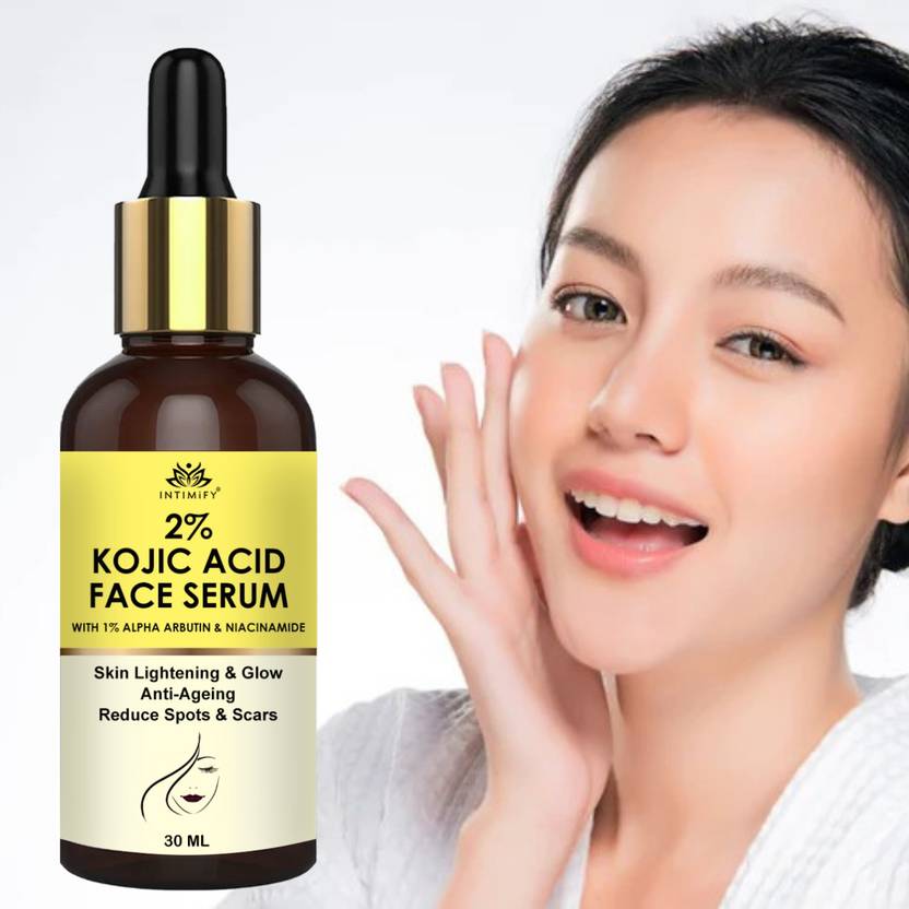 INTIMIFY 2 Kojic Acid Face Serum Skin Lightening & Glow AntiAgeing