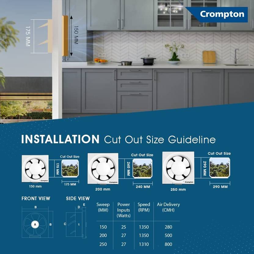 Crompton 12 Inch Exhaust Fan | High Air Delivery | Durable & Energy Efficient view 3