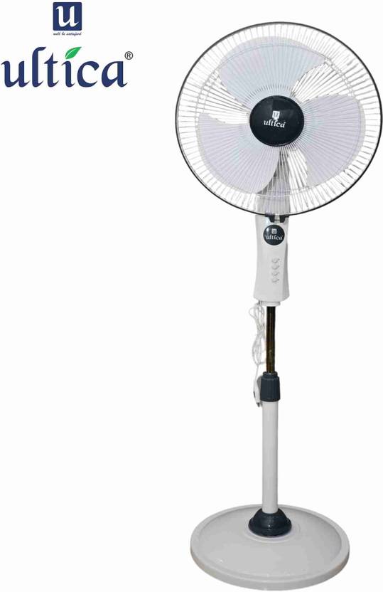 ULTICA ULTICA 16 Inch Oscillating Pedestal Fan(White and Grey) 400 mm
