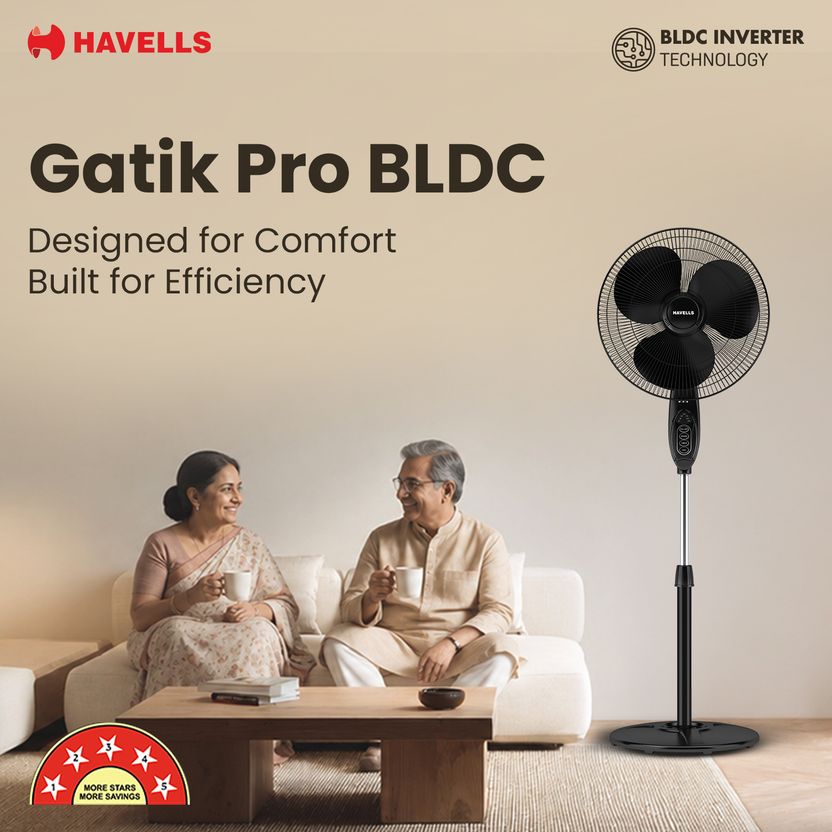 HAVELLS Gatik Pro 400mm BLDC Pedestal Fan - Image 2