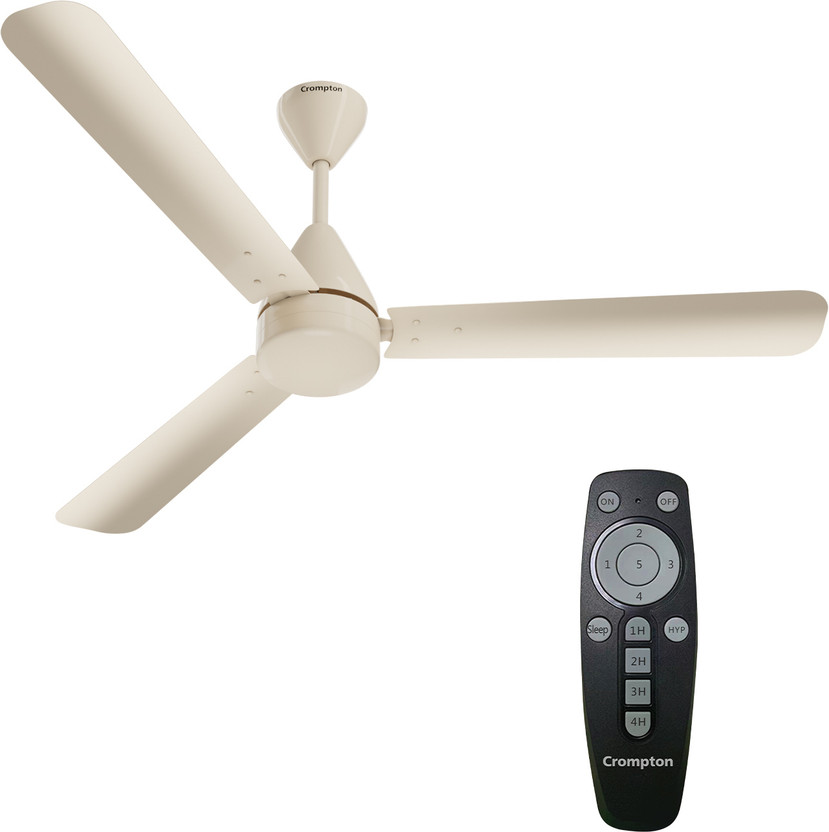 Crompton Energion Hyperjet 5 Star 1200 mm BLDC Motor with Remote 3 Blade Ceiling Fan (Ivory)