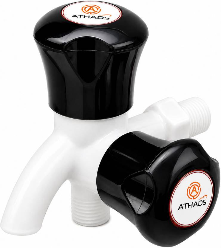 ATHADS 2 Way Bib Cock Tap ABS Plastic Dual Outlet 1/2 Inch Wall Mount Faucet Dual-Flow  Faucet