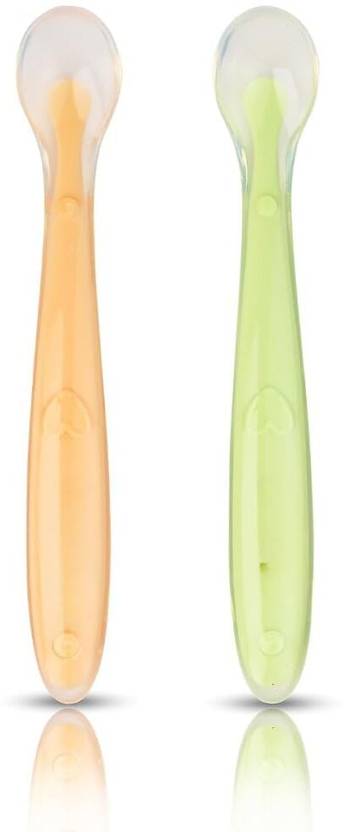 takemesales Baby Silicone Soft Spoons| Training Feeding for Kids Toddlers{ PACK OF 2}  - soft silicone
