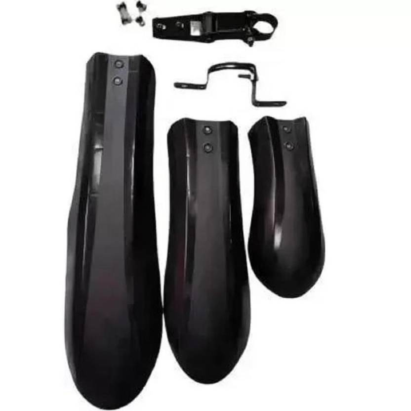Bonkerz Universal 3-Piece Bicycle Mudguard Set with Fittings – Front & Rear Cycle Fender Clip-on Front & Rear Fender