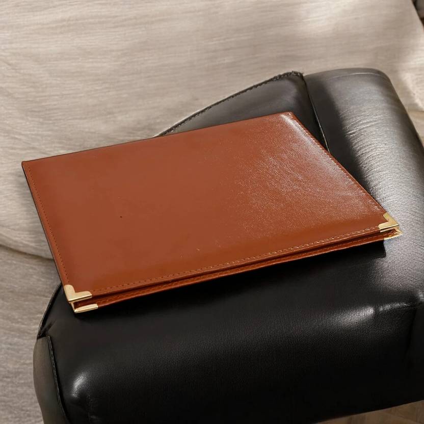 CAMPIO PU Leather Menu Folder for Hotel and Restaurant, Check Presenter for Hotel and Restaurant, File Folder, Document Holder, Portfolio/Organizer/Planner Leather Folder with 6 Leaf's (Size: A4)