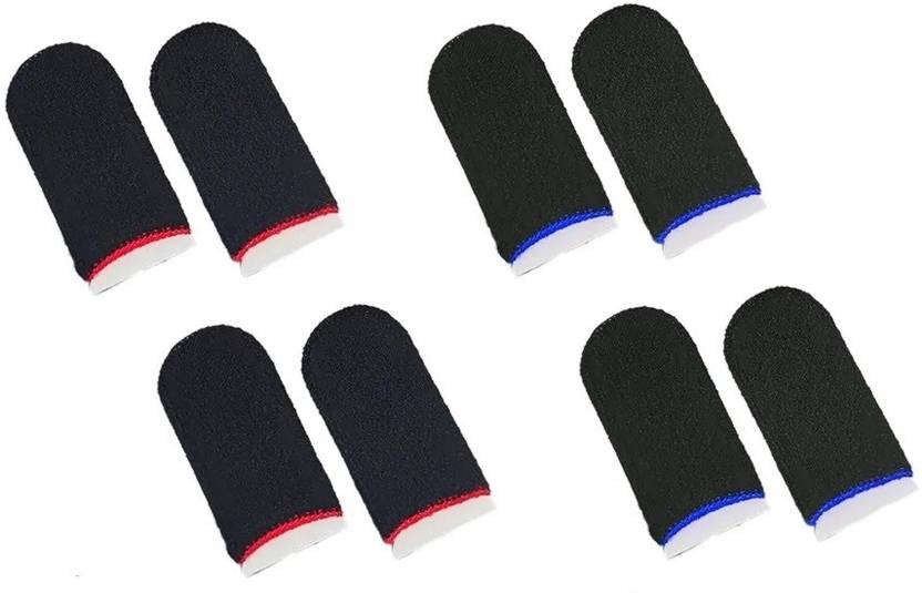 HouseOfCommon Sweat-proof Touch Screen Thumb Finger Sleeve for Pubg Mobile Phone Game 04 Pairs Finger Sleeve