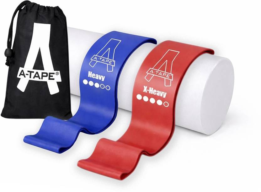 Agam A-Tape Exercise Sports Loop Band, (Pack Of 2, Red | Blue) Resistance Band Fitness Band