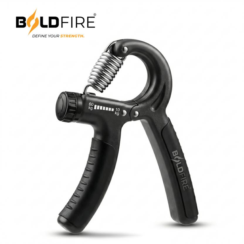 BoldFire Adjustable Hand Gripper 10-60 kg, Hand Grip Strengthener for Gym & Exercise Hand Grip/Fitness Grip