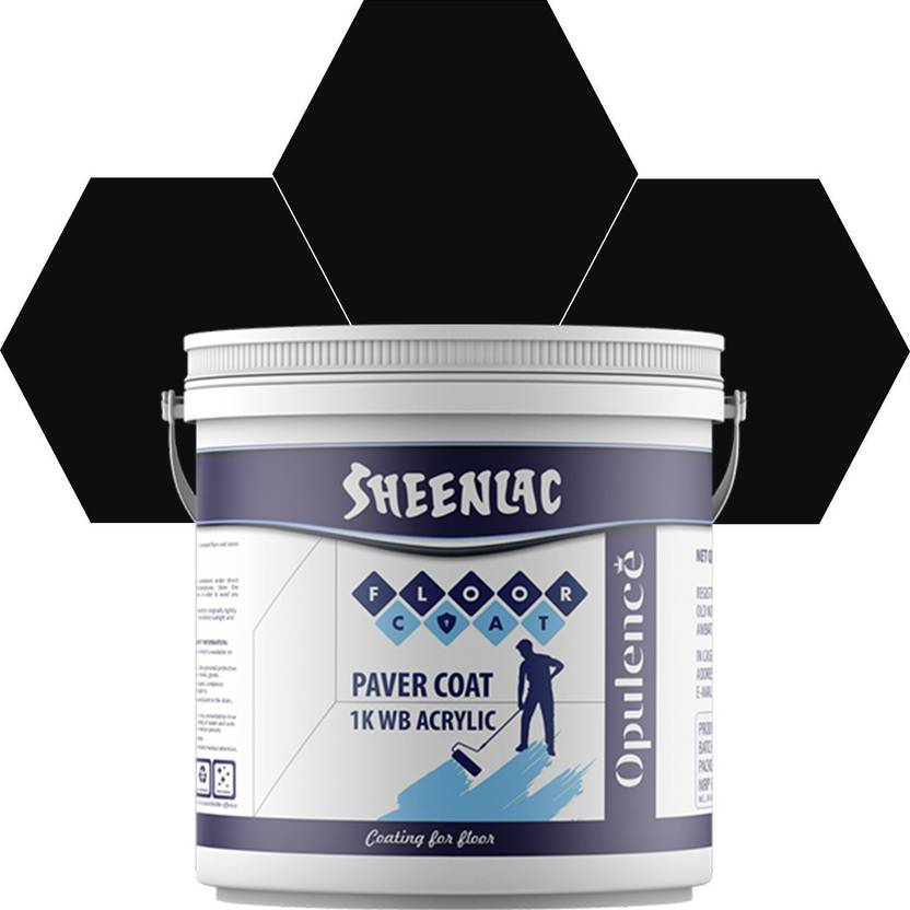 SHEENLAC Paver Coat WB – Water-Based Acrylic Floor Paint, 1L – Black ...