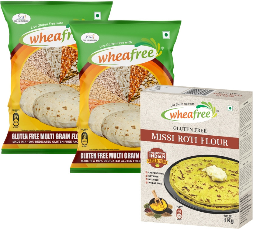 wheafree Gluten Free Missi Roti Flour (1Kg) + Gluten Free (1Kg