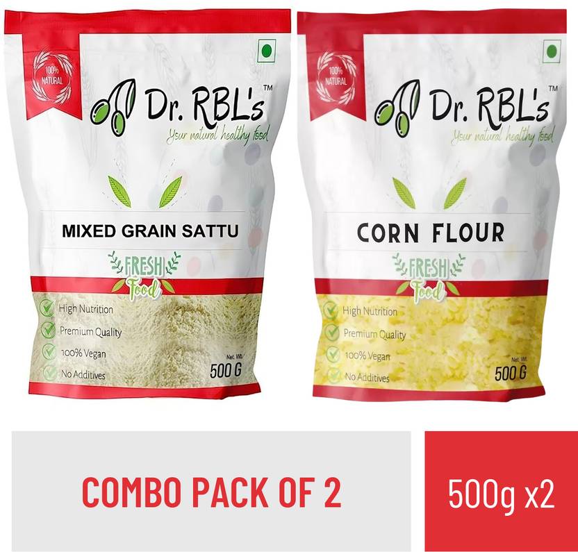 Dr. RBL's Mixed Grain Sattu and Corn Flour Price in India Buy Dr. RBL