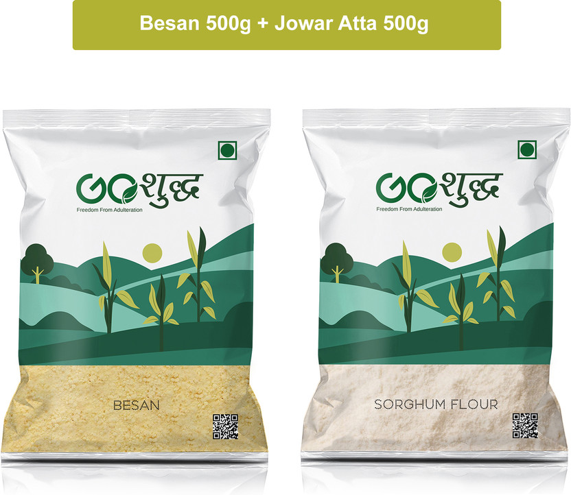 Goshudh Besan 500g & Jowar Atta 500g Combo Pack 1000g