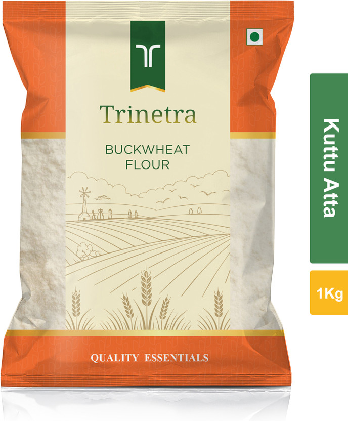 Trinetra Best Quality Kuttu Atta (Buckwheat Flour)-1Kg (Pack Of