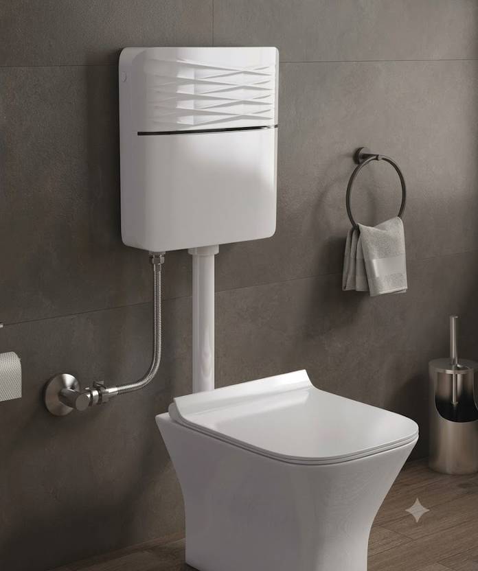 AGOEN Ultra Slim Dual Flush Cistern Tank 3L/7L with Air Freshener Vent Dual Flush Tank