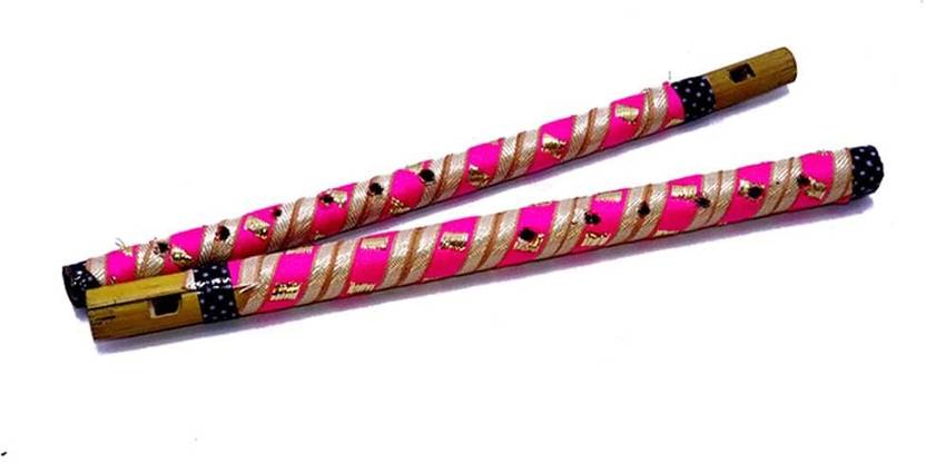 SHRI KISHORI Krishna Ji Decorative Bansuri For Kids|Laddu Gopal |Home, Mandir ( Set of 2) Wooden Flute