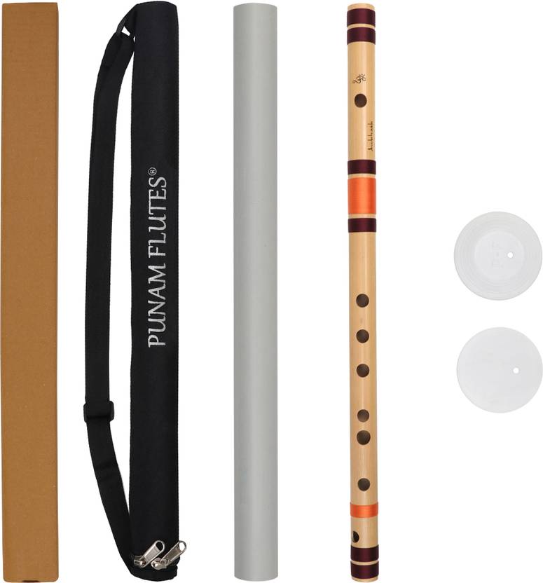 Punam Flutes C Natural Medium (Right Hand) Bamboo Flute Price in India