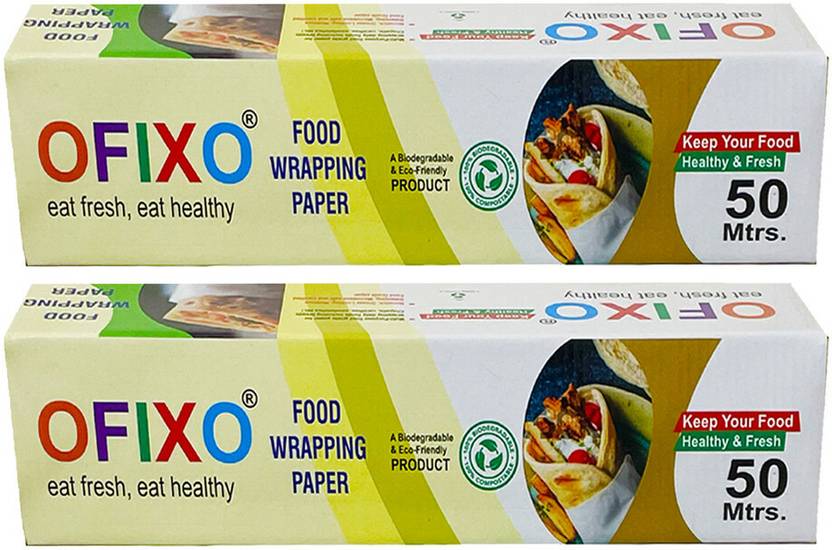 OFIXO Multipurpose Food WRAP Food Wrapping Paper 50 Meter (Pack of 2