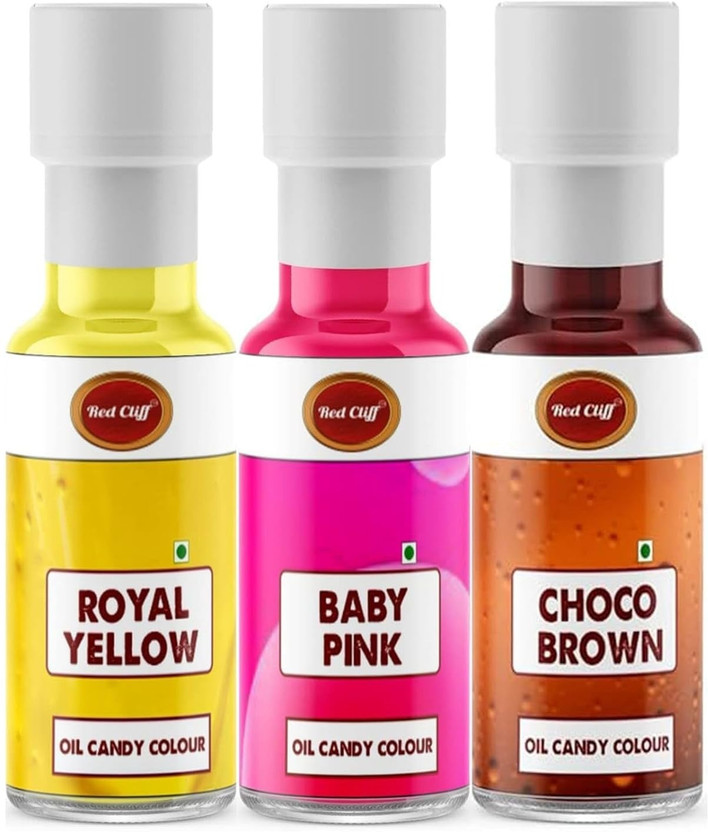 RED CLIFF Royal Yellow,Baby Pink,Choco Brown Oil Candy Food
