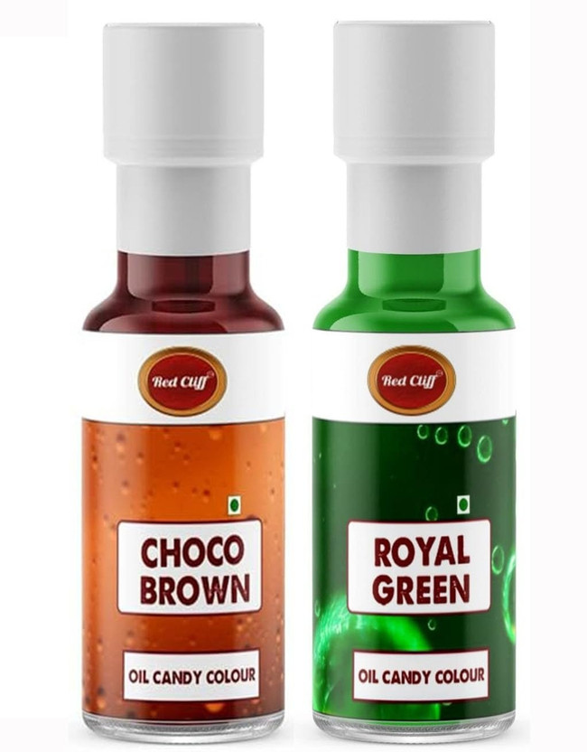 RED CLIFF Choco Brown & Royal Green Oil Candy Colour Food