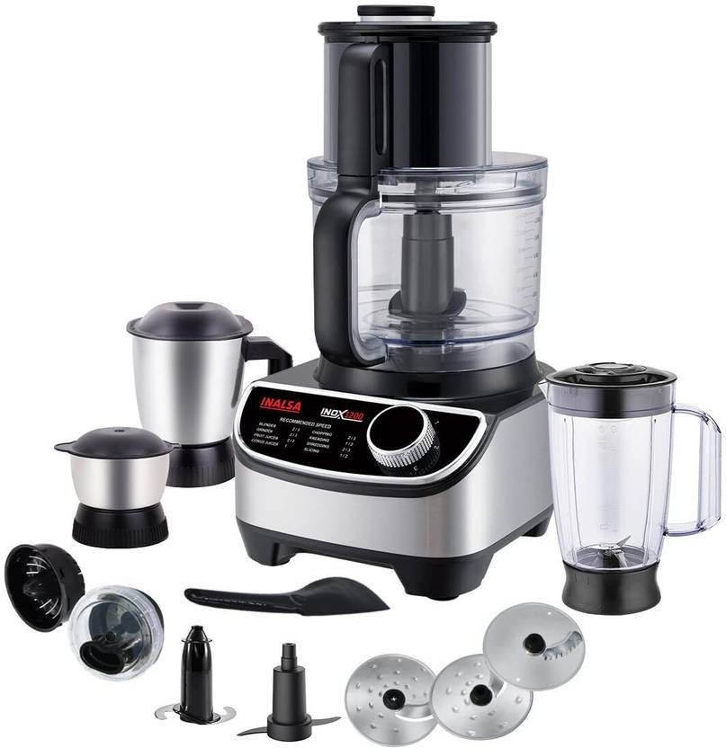 Inalsa FP INOX 1200 1200W Motor2.5 L Processing JarChopping