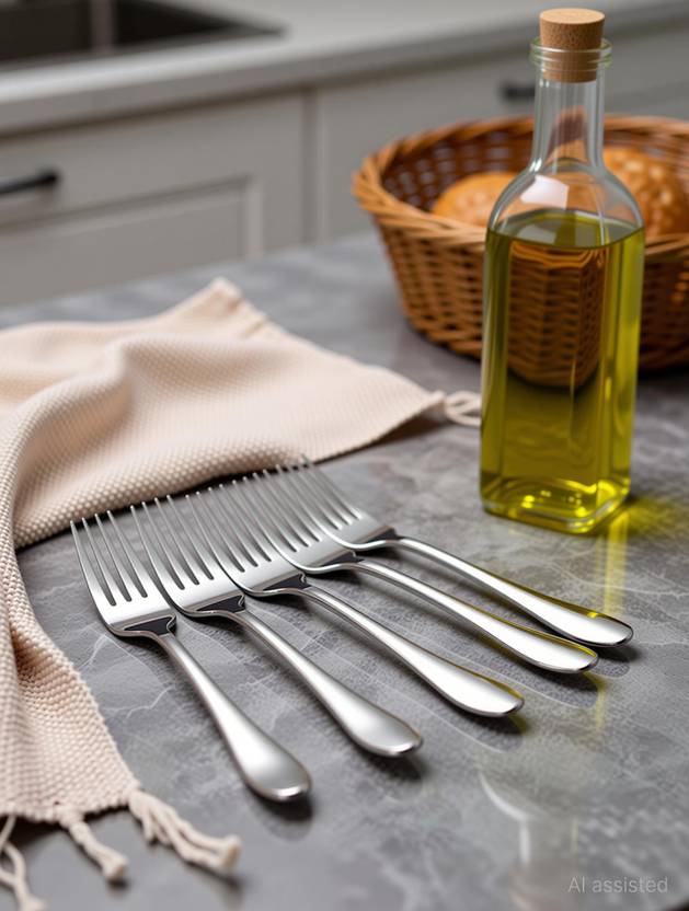 ARSCART Stylish Stainless Steel Serving Fork Set
