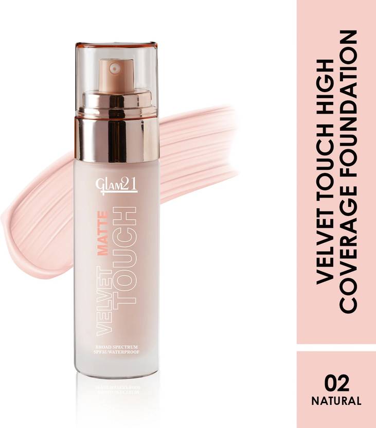 Glam21 Touch High Coverage Foundation SPF35 Longlasting Matte Finish, Waterproof Foundation