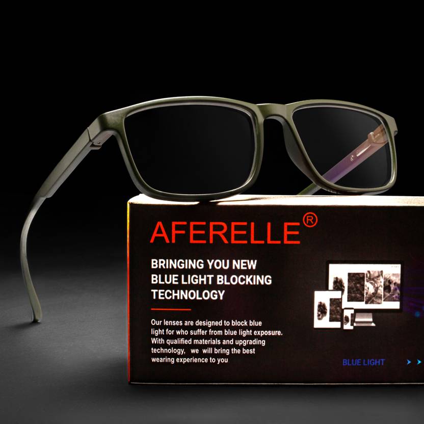 aferelle Full Rim Rectangle Anti Glare & Blue Cut Computer Glass For Men & Women