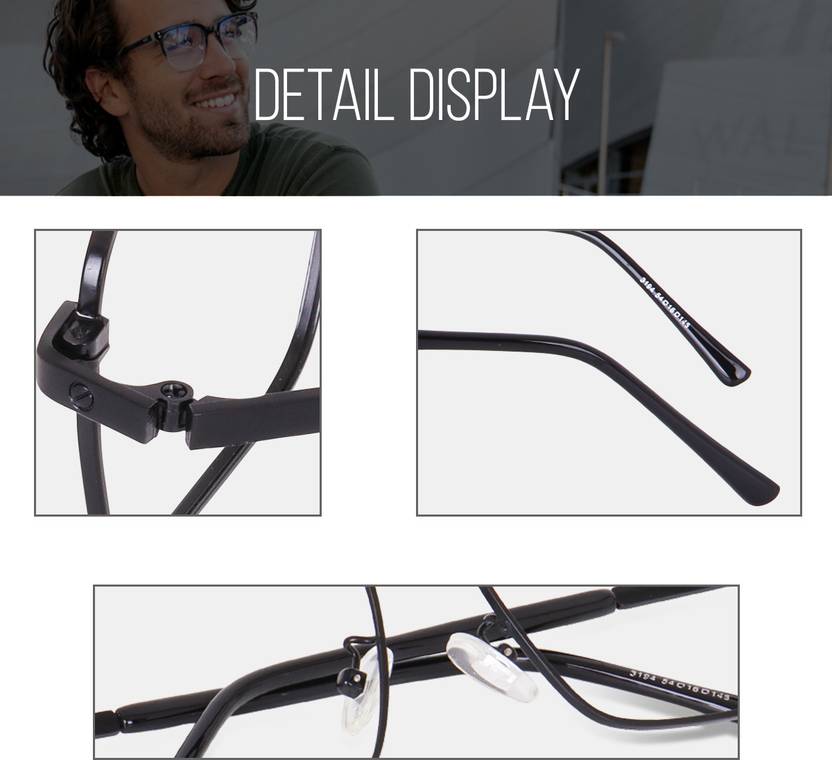 Full Rim Rectangle Computer Glass For Men & Women  (50 mm)