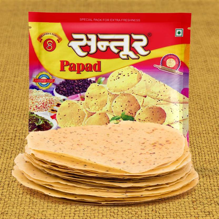 SWAD PRODUCTS Santoor Tikadi Papad 400Gm Crispy Papad Bikaneri Papad