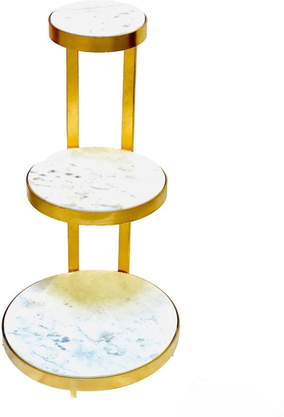 Trs art and craft Stool with metal base and marble top Table Bracket