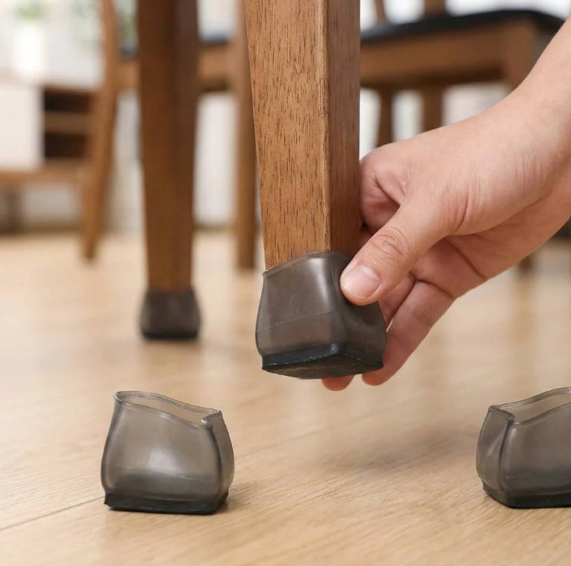 ECO XIM FURNITURE PADS BLACK COLOUR 2.5CM X 3.5CM X 2.8CM Table Legs
