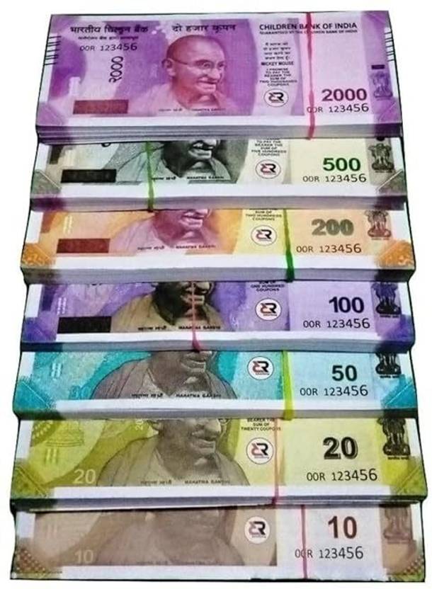 BRILLARE Dummy Indian Currency 500 notes for kids Nakli notes All New Artificial Currency Gag toy Gag Toy