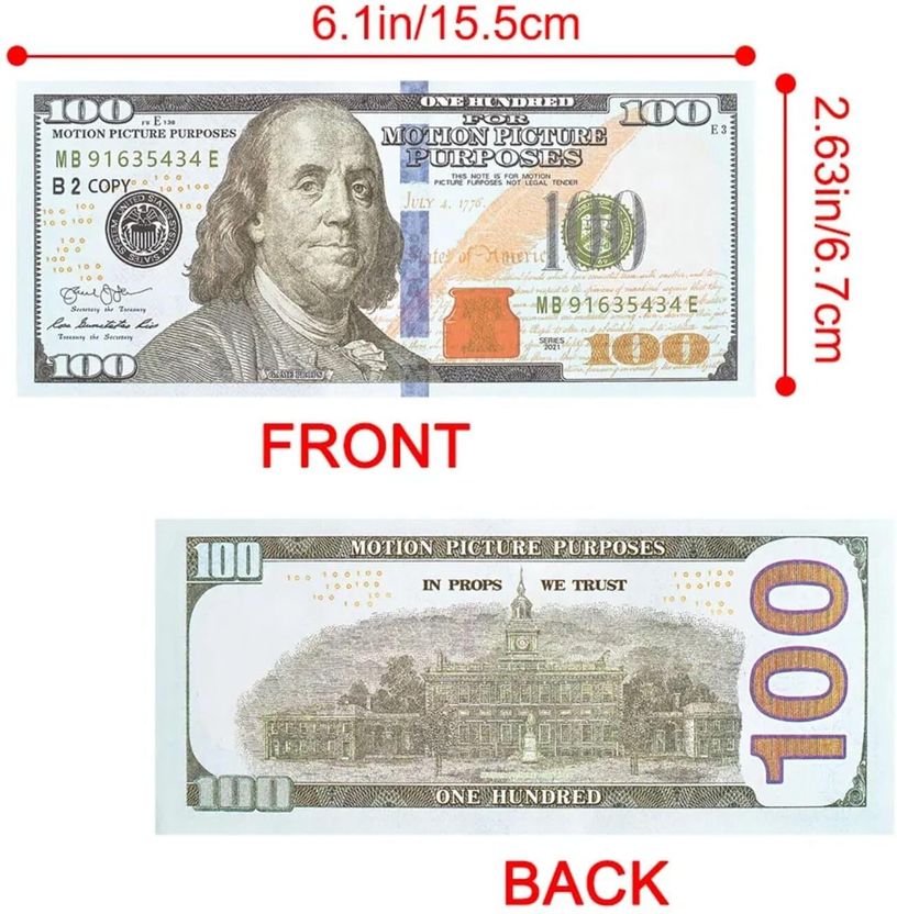 Playhubs 400PCS Dummy Dollar Money Notes Toy for Kids 3+ | Party Favors & Movie Props Pretend Play Learning Money Toy Gag Toy Price in India - Image 3