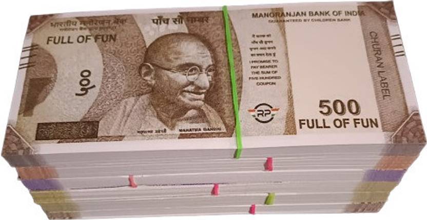 BBS DEAL Combo (10 Each x 6=60 Nakli Note) Playing Indian Currency Notes Fake Note nakli notes 10,20,50,100,200,500,each Gag Toy
