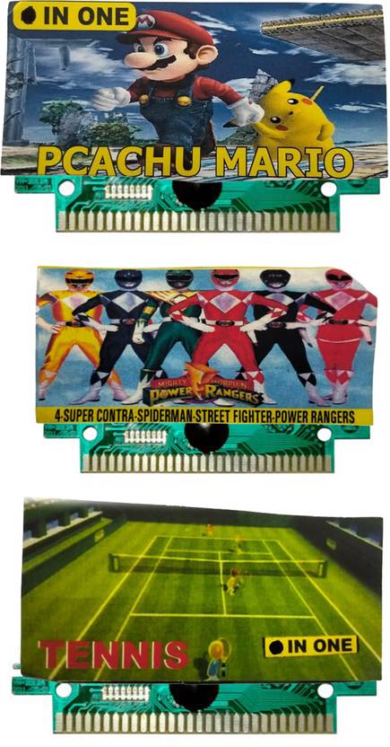 COUNTACH 8 Bit TV Video Game Cassettes Like PCACHU MARIO, POWER RANGER, TENNIS  Gaming Accessory Kit