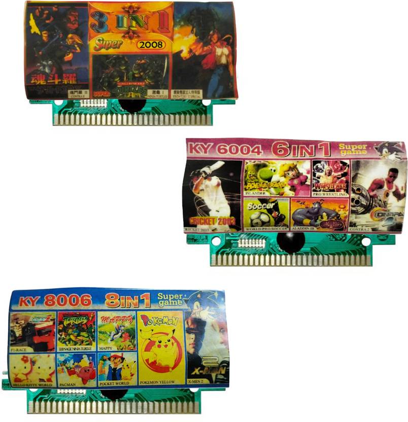 COUNTACH 8 Bit TV Video Game Cassettes Like 3 IN 1 (2008), 6 IN 1 (6004), 8 IN 1 (8006)  Gaming Accessory Kit