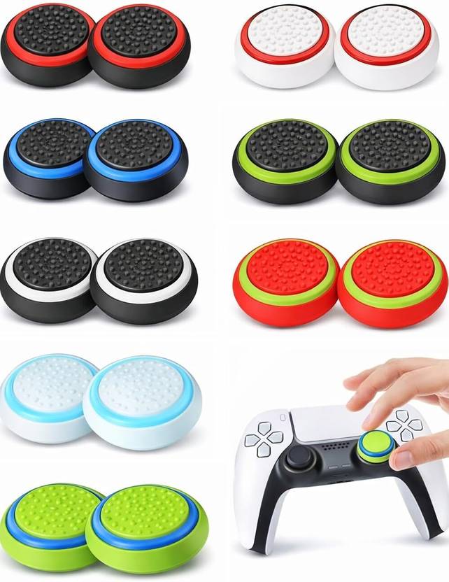Meyaar Silicone Thumb Grips Joystick Caps for PS5 Controller/ Anti Slip Finger Grip  Gaming Accessory Kit