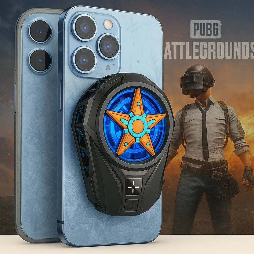 MOBIZAC Portable Mobile Cooling Fan for Gaming for Long Filming Mobile Cooler Radiator Gaming Accessory Kit