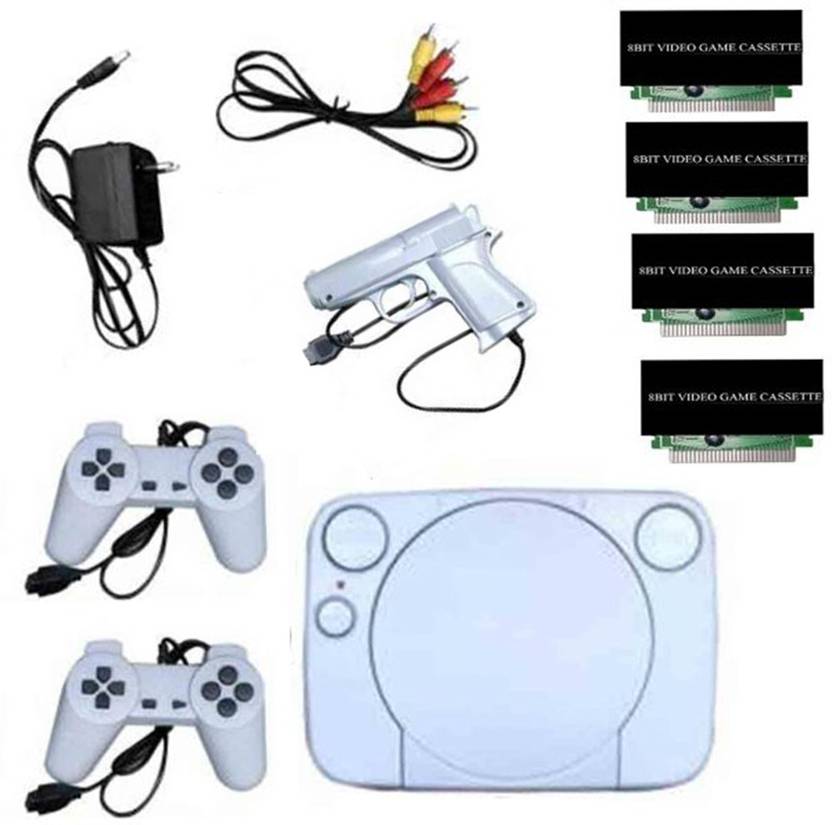 PTCMart Classic 8bit TV video game console & inbuilt games with 4