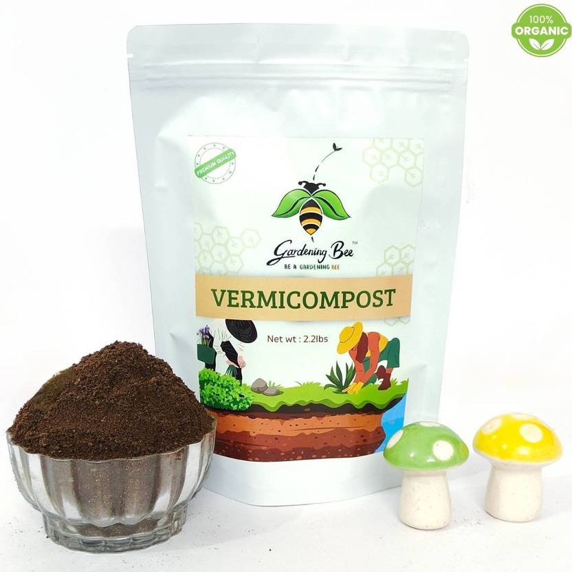 Gardening Bee Vermicompost Manure, Organic Fertilizer for Plants, Natural plant booster Garden Mulch