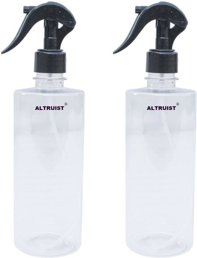 Altruist Transparent Spray Bottle for Multipurpose Mist Sprayer 500ml-Pack of 2(Black) 0.5 L Hand Held Sprayer