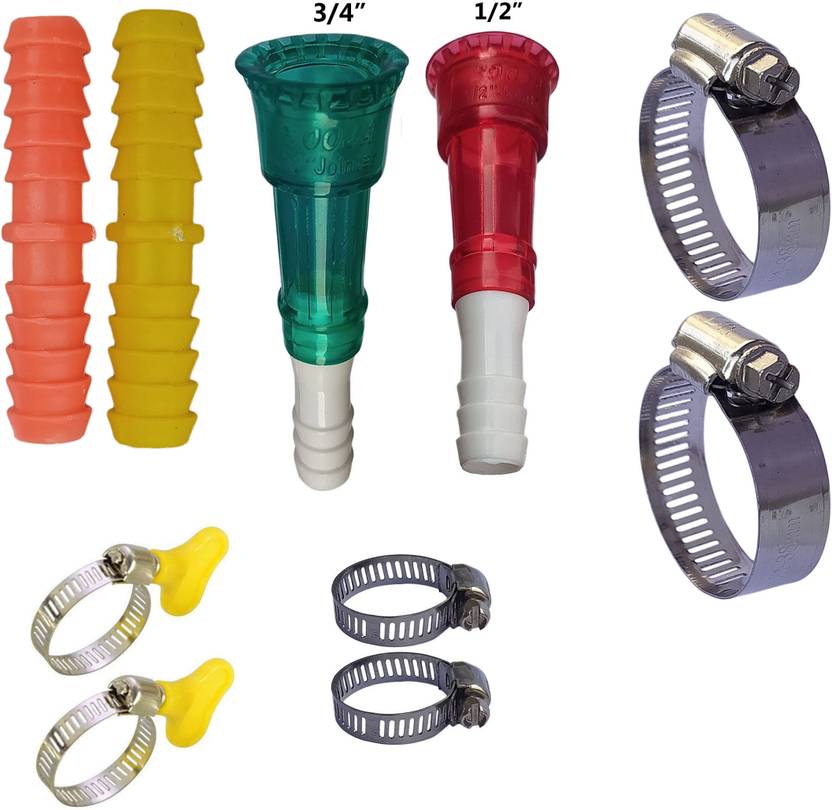 ESEKSAFAR 1/2" 2pc Pipe Connector & 2pc ½” jointer 2pc 1” & 2pc ¾”clamp