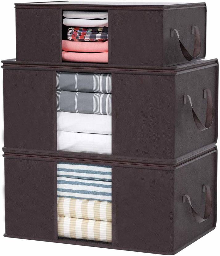 wini krafts Blanket organizer for under storage with side handles