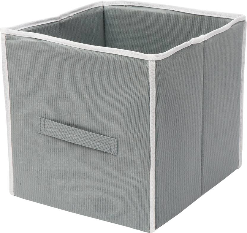 Ankit International High Quality Large Saree Box With Stand box | Wardrobe Box | Saree Cover Closet Organizer / Saree Box For Wardrobe Organizer Clothes Premium Clothes Box (Wedding Collection Gift) Grey cube box pack of 1