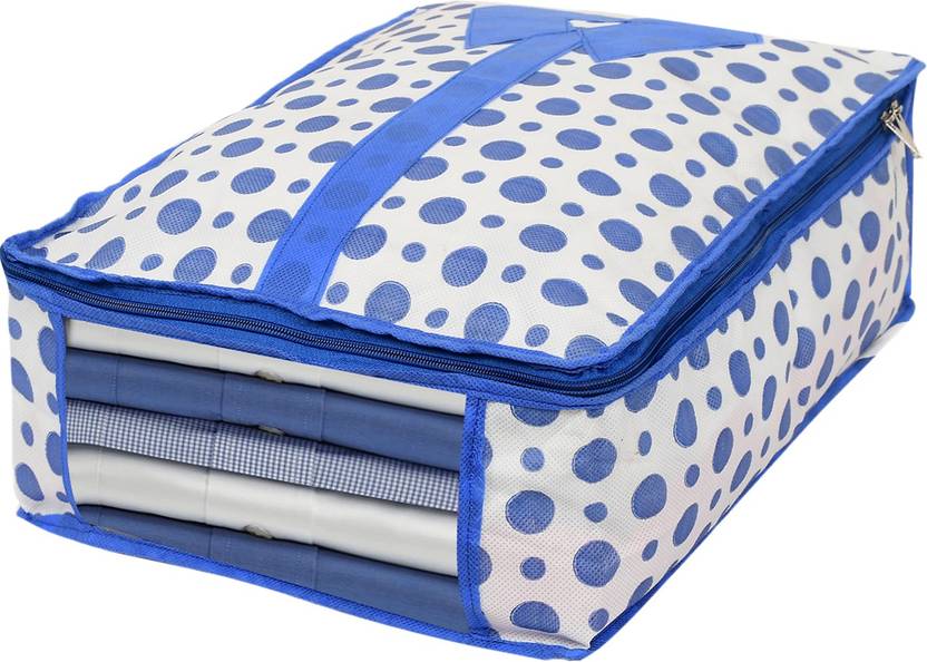 KUBER INDUSTRIES Shirt Cover Dot Print Non-Woven Shirt Cover/Clothing Organizer Wardrobe Organizer For Home, Traveling